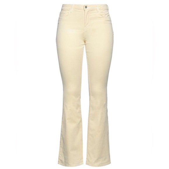 L'AGENCE Pants - L’AGENCE Bell High Rise Flare Jeans in Butter Yellow